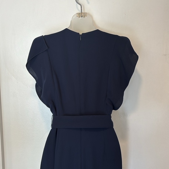 Eliza J Navy Pants Jumpsuit Zip Back Split Sleeve Size 2 - Picture 8 of 8